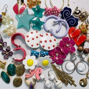 Vintage Pierced Earring Lot - 40 pairs